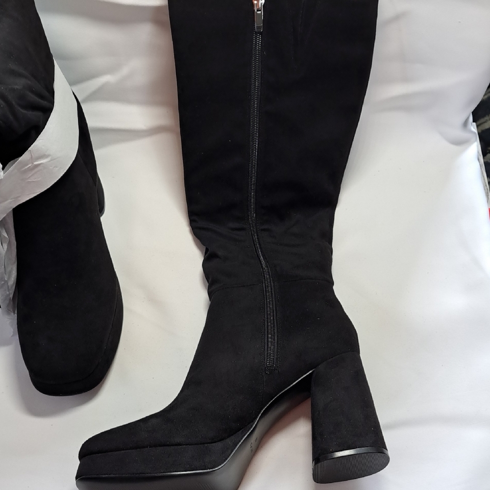 Nine West Suede Heeled Boots - Picture 2 of 9
